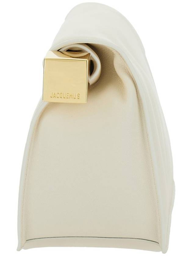 Round Square Logo Clutch Bag Ivory - JACQUEMUS - BALAAN 4