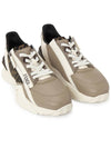 Flow FF Jacquard Leather Running Low Top Sneakers Beige - FENDI - BALAAN 4