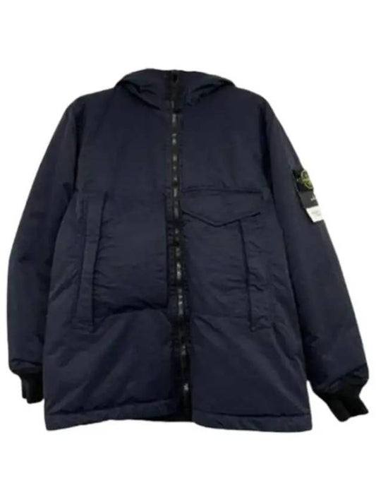 Opaque Nylon Twill Down Padded Navy - STONE ISLAND - BALAAN 2