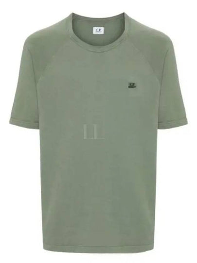 30/1 Sponge Fleece Short Sleeve Sweatshirt Green - CP COMPANY - BALAAN 2