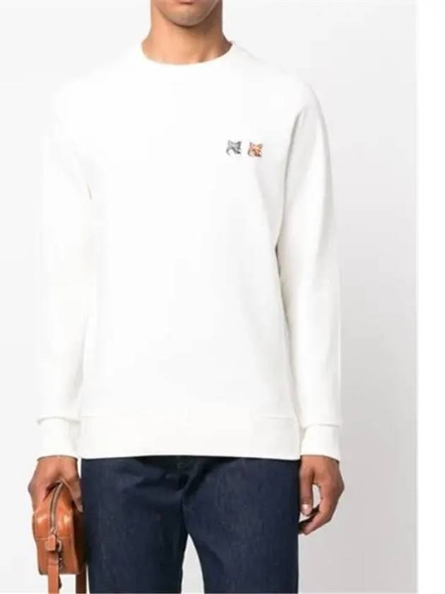 Double Fox Head Patch Classic Sweatshirt Ecru - MAISON KITSUNE - BALAAN 2