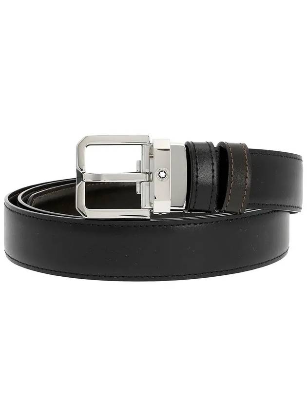 30mm Reversible Leather Belt Black Brown - MONTBLANC - BALAAN 2