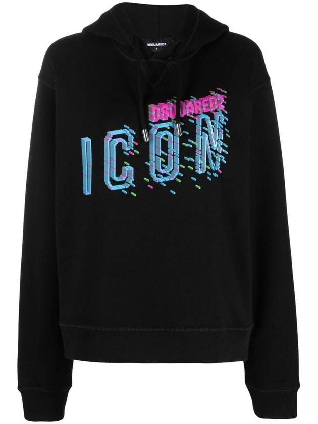 logo print drawstring hoodie S80GU0093S25516 - DSQUARED2 - BALAAN 2