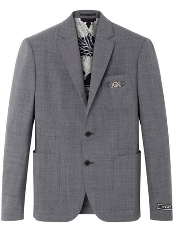 Versace Formal Jacket Micro Pattern Wool Fabric Clothing - VERSACE - BALAAN 1