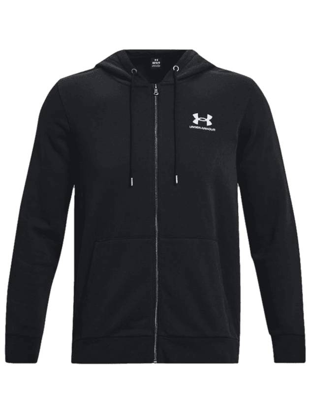 Essential Fleece Hooded Jacket Black - UNDER ARMOUR - BALAAN 1