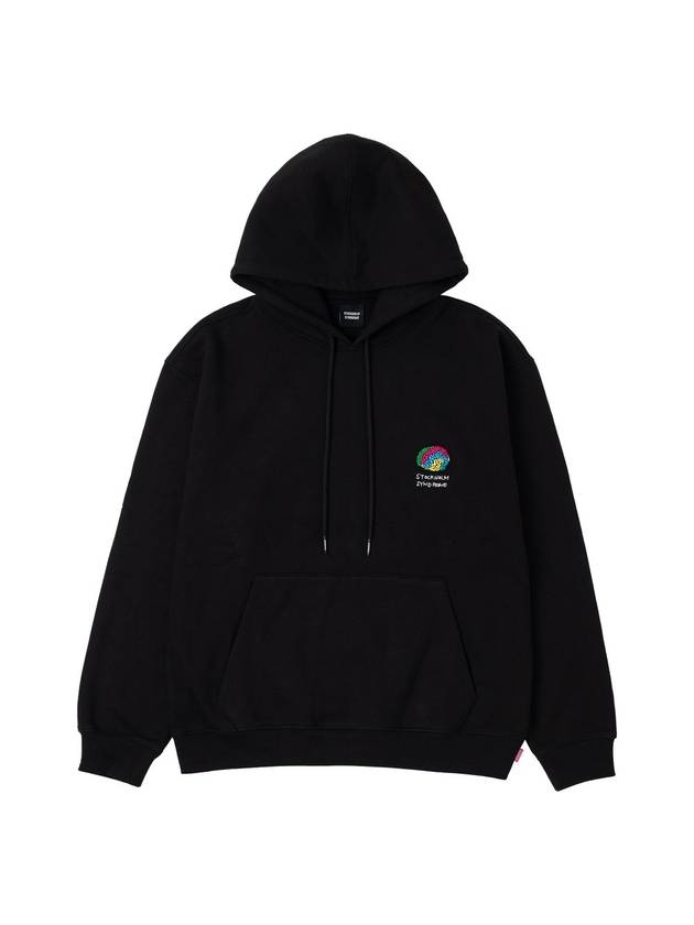 Men's Embroidery Cotton Hoodie Black - STOCKHOLM SYNDROME - BALAAN 2