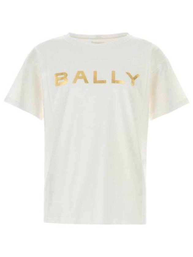 Logo Printed Short Sleeve T-Shirt White - BALLY - BALAAN 2