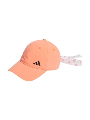 Logo Ribbon Ball Cap Orange - ADIDAS - BALAAN 1