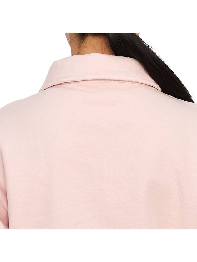 Print Cotton Long Sleeve Polo Shirt Baby Pink - SPORTY & RICH - BALAAN 8