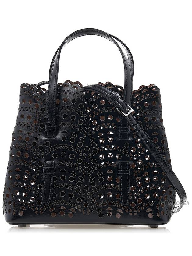 Mina 20 Vienne Wave Lux Calfskin Tote Bag Black - ALAIA - BALAAN 3