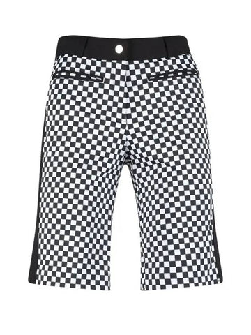 Women s Half Banding Checkerboard 3 4 Shorts BMU4M204W - LUX GOLF - BALAAN 1