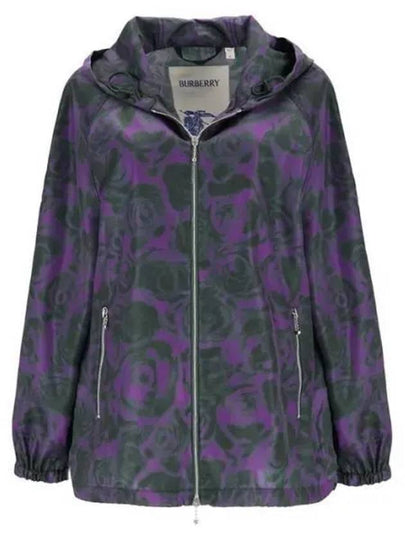 rose print hooded jacket - BURBERRY - BALAAN 2