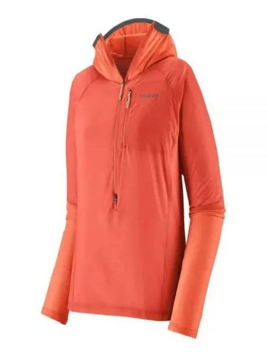 Women's Airshed Pro Pullover Half Zip Hooded Jacket Coho Coral - PATAGONIA - BALAAN 2