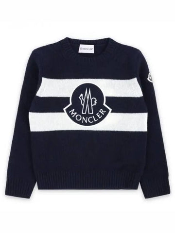 Kids Big Logo Wool Knit Navy 9C00002 M1241 750 1063675 - MONCLER - BALAAN 1