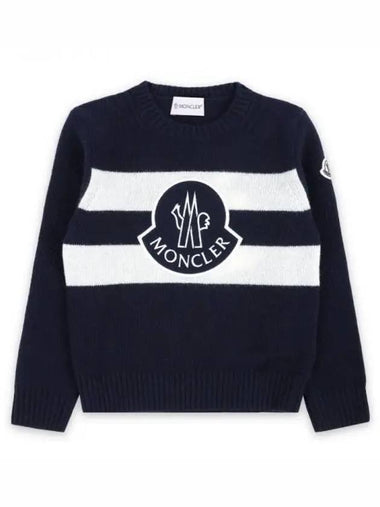 Kids Big Logo Wool Knit Navy 9C00002 M1241 750 270922 1063675 - MONCLER - BALAAN 1