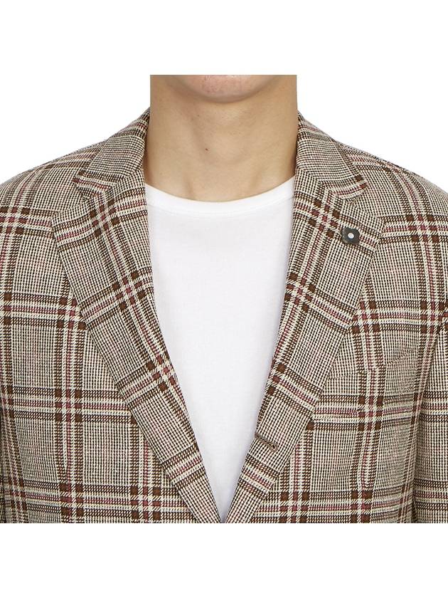 Men's Check Jacket Brown - RVR LARDINI - BALAAN 7