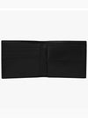 Logo Smooth Leather Half Wallet Black - SAINT LAURENT - BALAAN 4