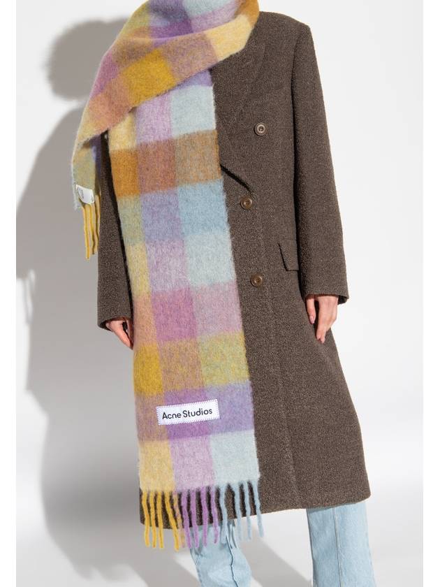 Check Mohair Muffler Violet Yellow - ACNE STUDIOS - BALAAN 8