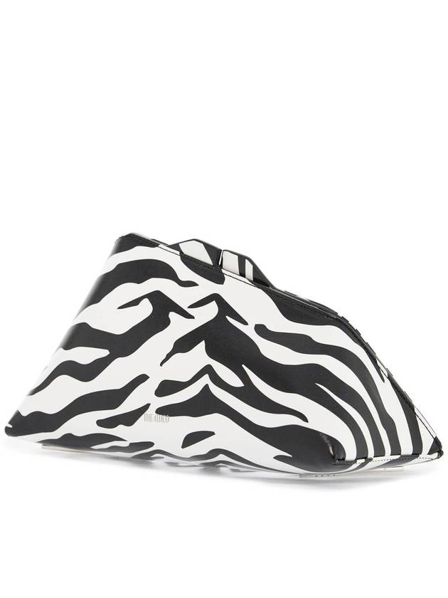 black and white zebra print calfskin clutch with zip - THE ATTICO - BALAAN 3