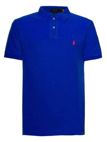 Men's Pony Slim Fit Short Sleeve Polo Shirt Deep Blue - POLO RALPH LAUREN - BALAAN 1