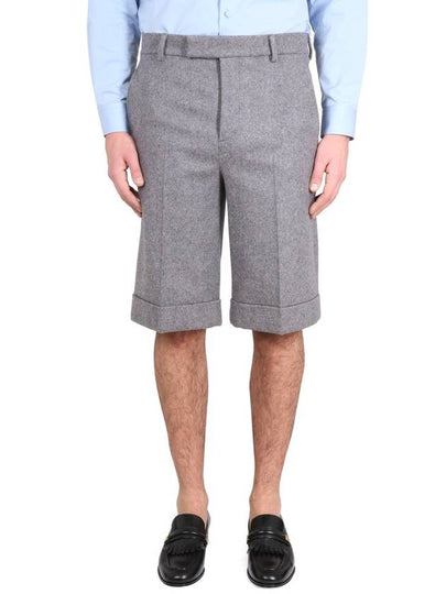 Cashmere Blend Shorts Light Grey - GUCCI - BALAAN 2