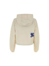 Equestrian Motif Crop Hoodie Zip-up Beige - BURBERRY - BALAAN 3