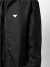 Triangle Logo Nylon Hooded Jacket Black - PRADA - BALAAN 4