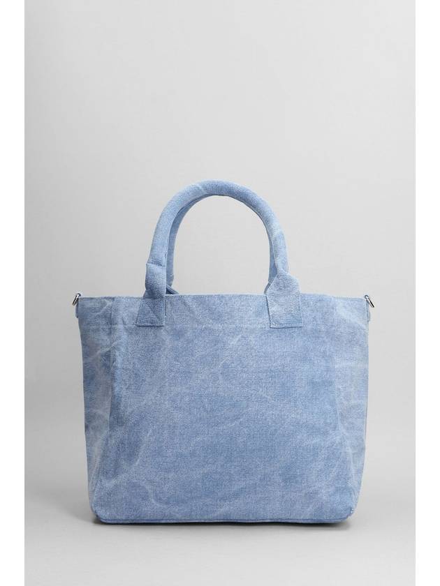 Embroidered Logo Small Tote Bag Blue - GANNI - BALAAN 5