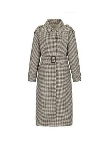 Padded Women s The Cube Houndstooth Trench Coat Multi - MAX MARA - BALAAN 1