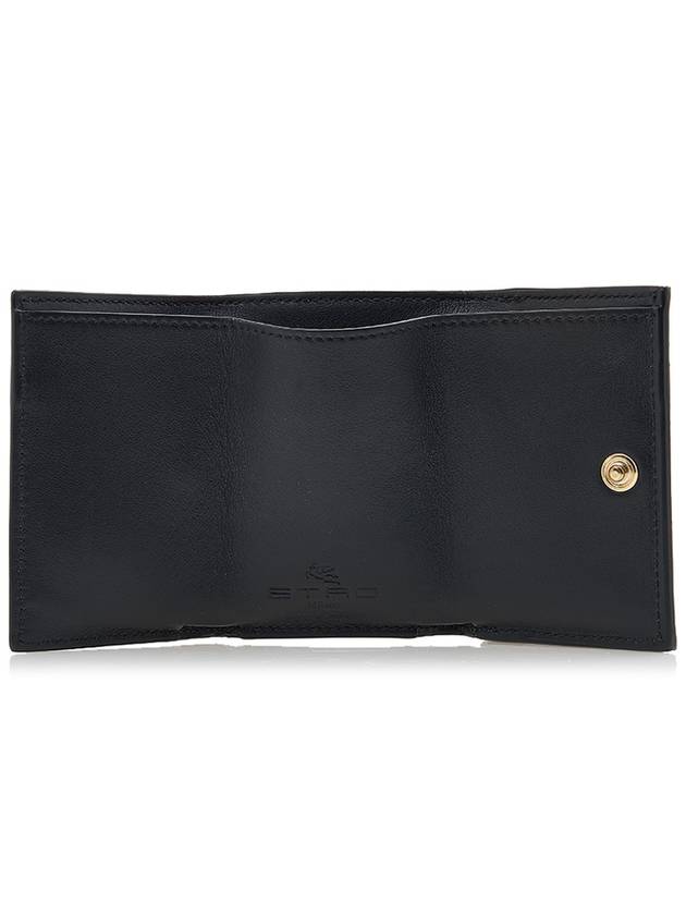 Paisley Compact Half Wallet Black Brown - ETRO - BALAAN 11