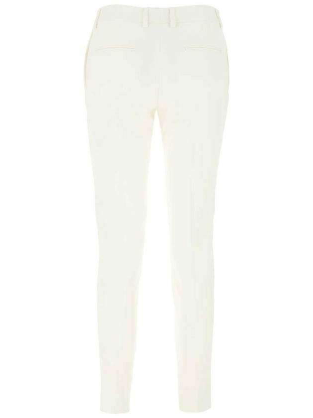 Women's Front Pleated Slacks White - SAINT LAURENT - BALAAN 3