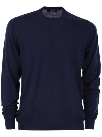 Crew-neck sweater in superfine virgin wool - FEDELI - BALAAN 1