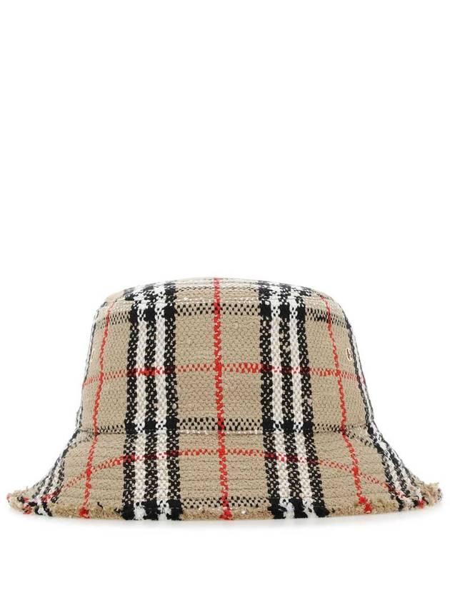 Check Boucle Bucket Hat Beige - BURBERRY - BALAAN 2