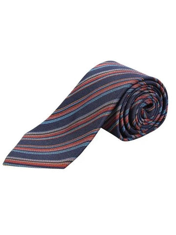 Men's Striped Silk Tie Navy - PAUL SMITH - BALAAN 1