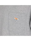 Baby Fox Patch Pocket Short Sleeve T-Shirt Grey Melange - MAISON KITSUNE - BALAAN 5