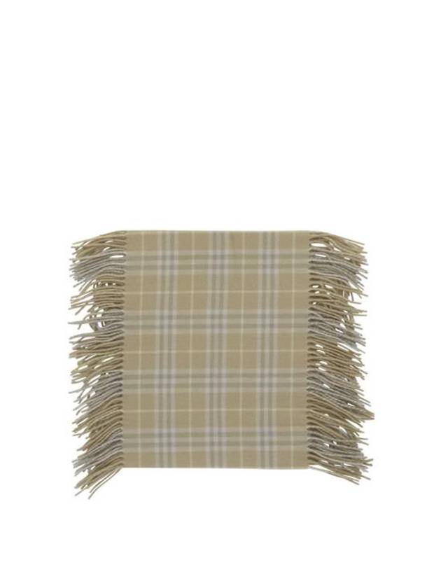 Vintage Check Cashmere Fringe Scarf Beige - BURBERRY - BALAAN 2