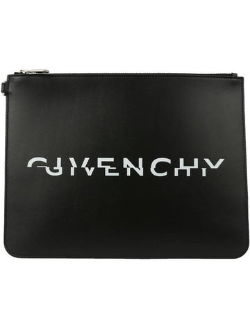 Split Logo Clutch Bag Black - GIVENCHY - BALAAN 1