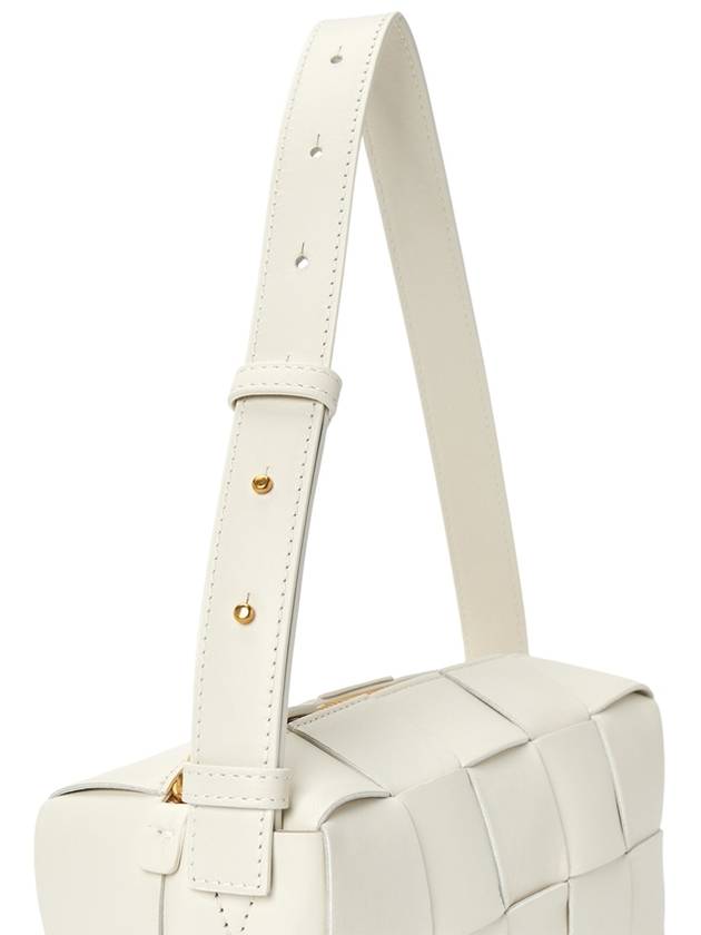 Brick Cassette Intrecciato Small Shoulder Bag White - BOTTEGA VENETA - BALAAN 8