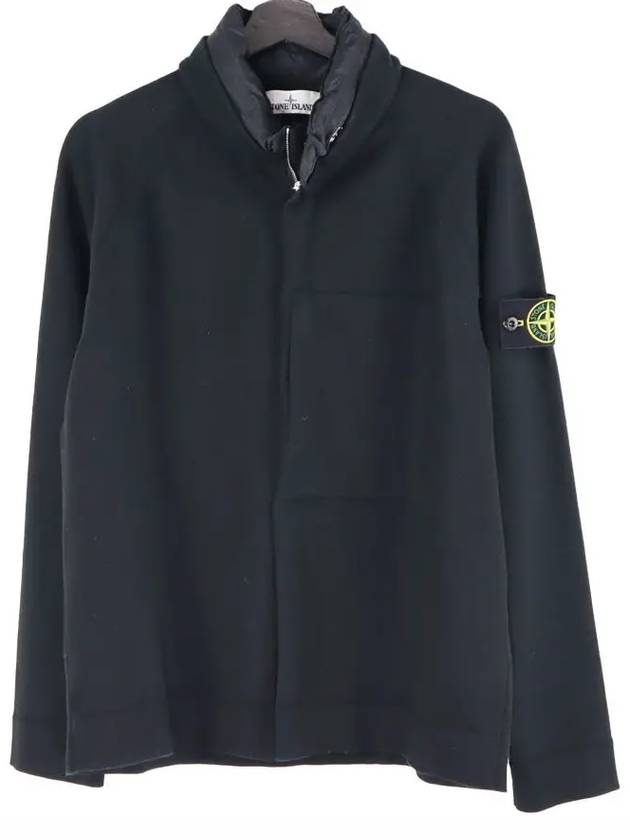 Wappen Zip Up Hoodie Black - STONE ISLAND - BALAAN 2