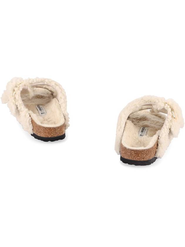 Arizona Big Buckle Shearling Slippers Teddy Eggshell - BIRKENSTOCK - BALAAN 5