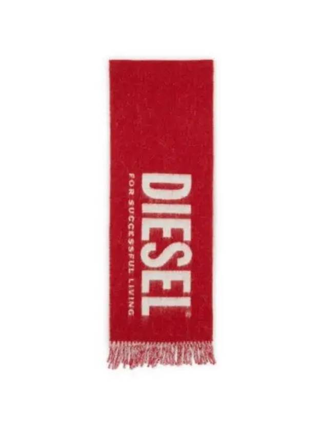 S Kott Maxi Logo Two Tone Scarf Red - DIESEL - BALAAN 2