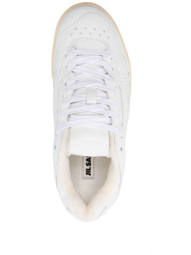 Basket Leather Low Top Sneakers White - JIL SANDER - BALAAN 4