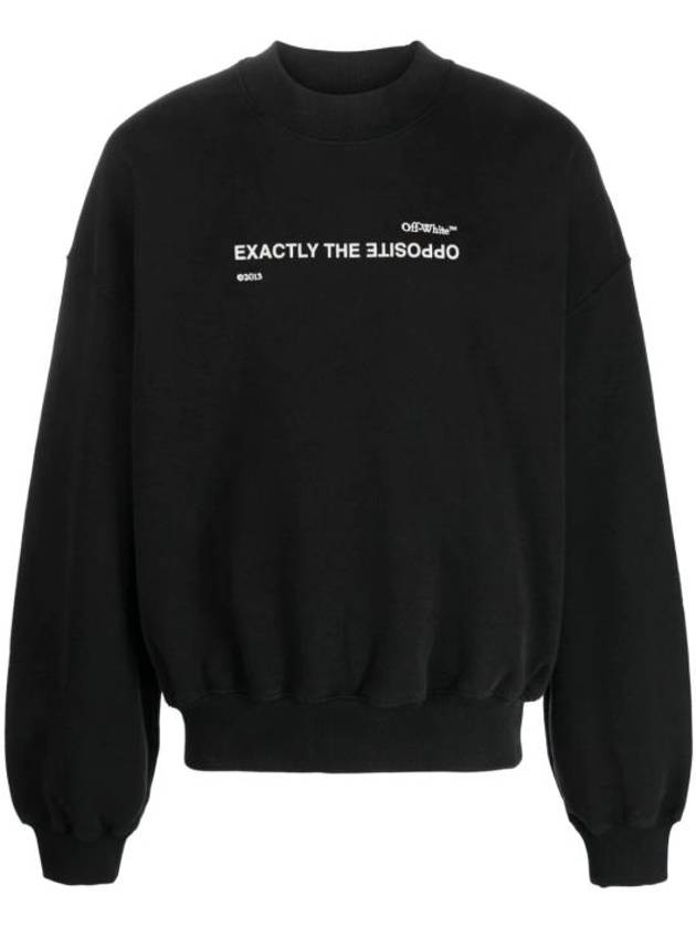 Slogan Print Sweatshirt Black - OFF WHITE - BALAAN 2