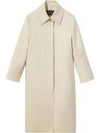 Women's Sports Fleece Wool Trench Coat Chalk - JIL SANDER - BALAAN 2