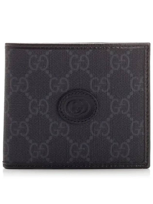 GG Supreme Interlocking G Halfwallet Black - GUCCI - BALAAN 1