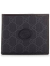 GG Supreme Interlocking G Halfwallet Black - GUCCI - BALAAN 1