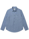 Men's Chambray Shirt Blue SWDQPSSH02 - SOLEW - BALAAN 1