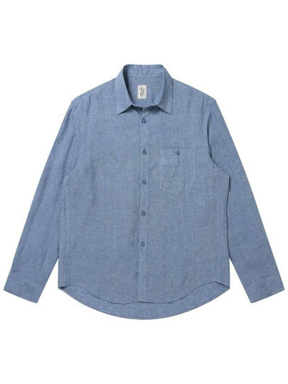 Chambray long sleeve shirt blue - SOLEW - BALAAN 2