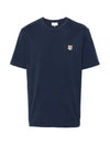 Fox Head Patch Classic Short Sleeve T-Shirt Ink Blue - MAISON KITSUNE - BALAAN 2