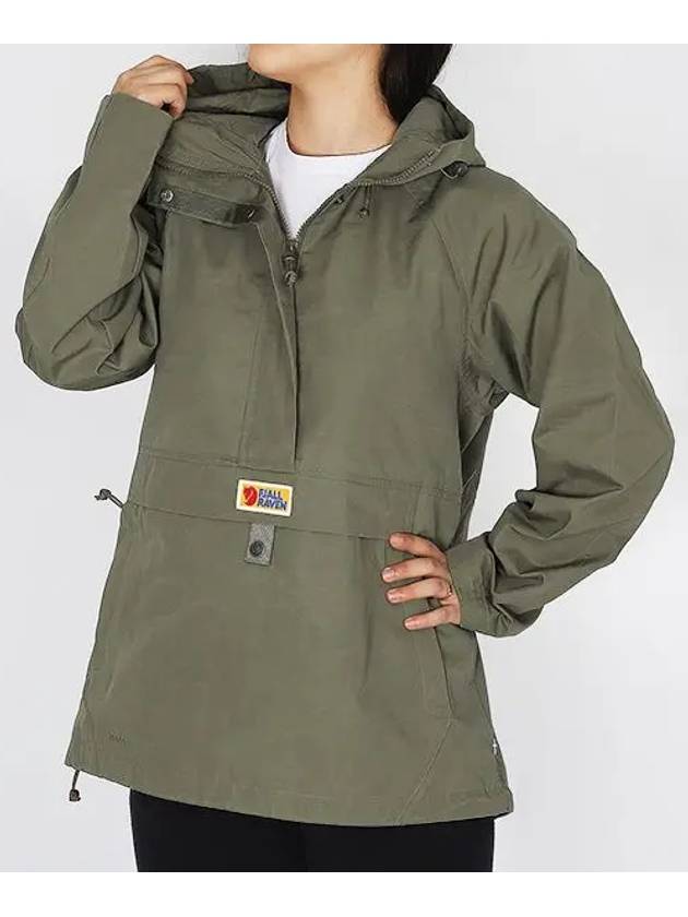 Women's Vardag Anorak Track Jacket Green - FJALL RAVEN - BALAAN 2